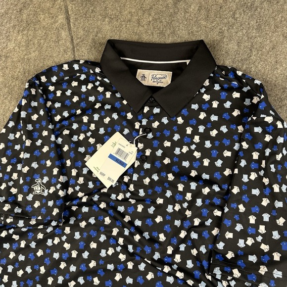 Original Penguin Men's Size XL Polo Shirt Golf All Over Print New With Tags Rare - Picture 1 of 10